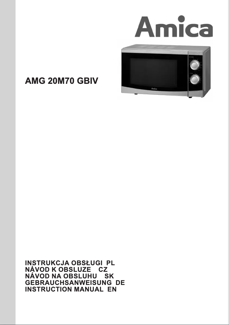 Page n°1 - Manuel utilisateur Amica AMG20M70GBIV