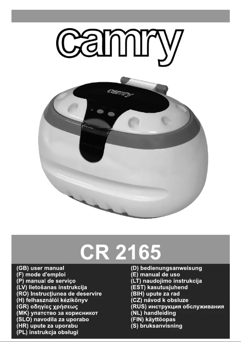 Page n°1 - Manuel utilisateur Camry CR 2165