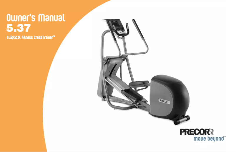 Page 1 de la notice Manuel utilisateur Precor EFX 5.37