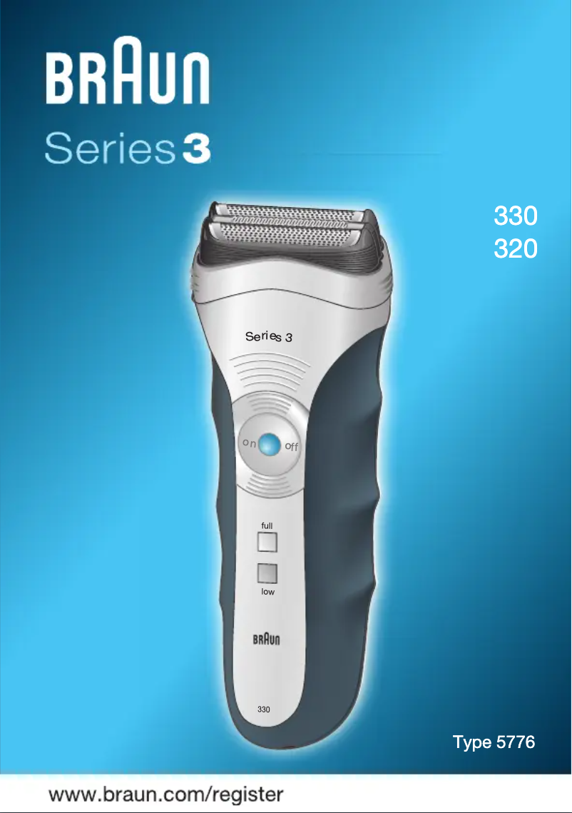 Page 1 de la notice Manuel utilisateur Braun Series 3 330