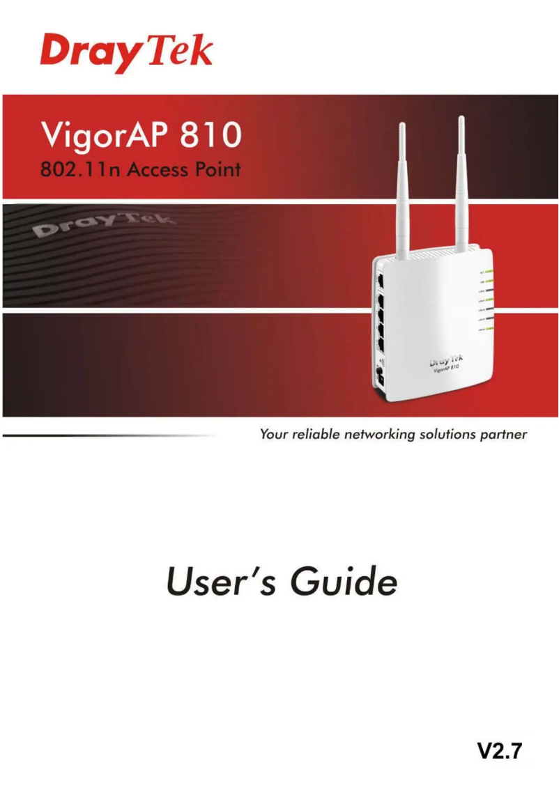 Page 1 de la notice Manuel utilisateur Draytek VigorAP 810