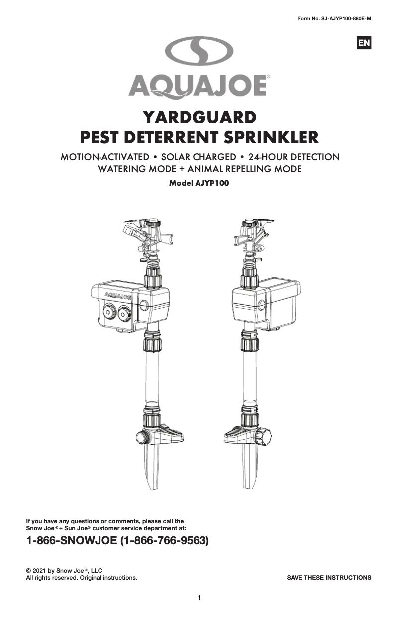 Image de la première page du manuel de l'appareil AJYP100