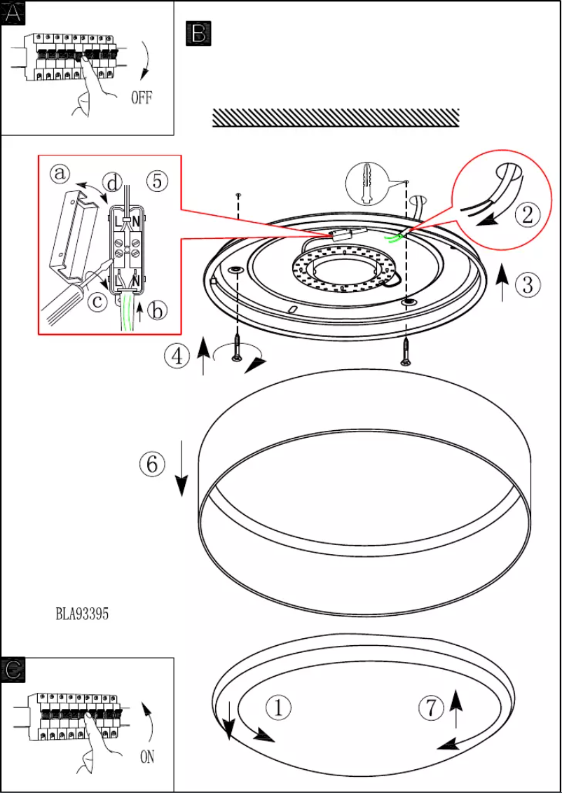 Page 1 de la notice Manuel utilisateur Eglo Palomaro