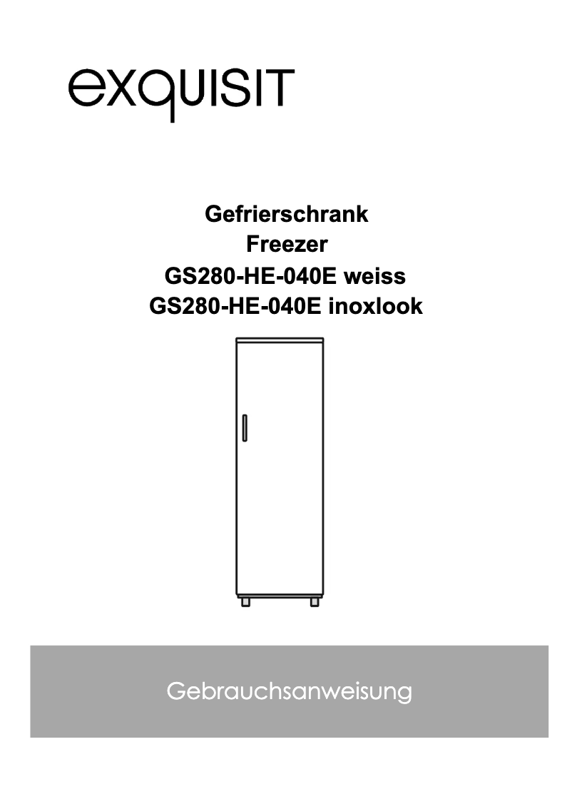 Page 1 de la notice Manuel utilisateur Exquisit GS280-HE-040D