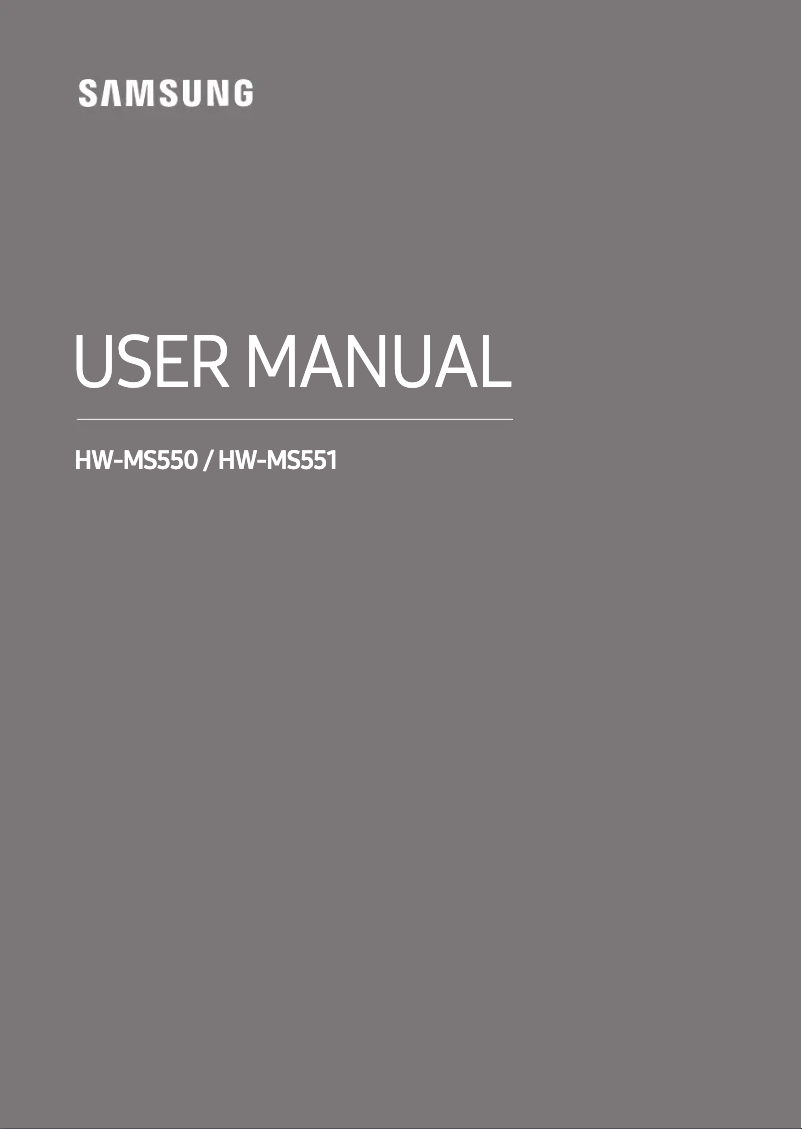 Page 1 de la notice Guide d'installation Samsung HW-MS550