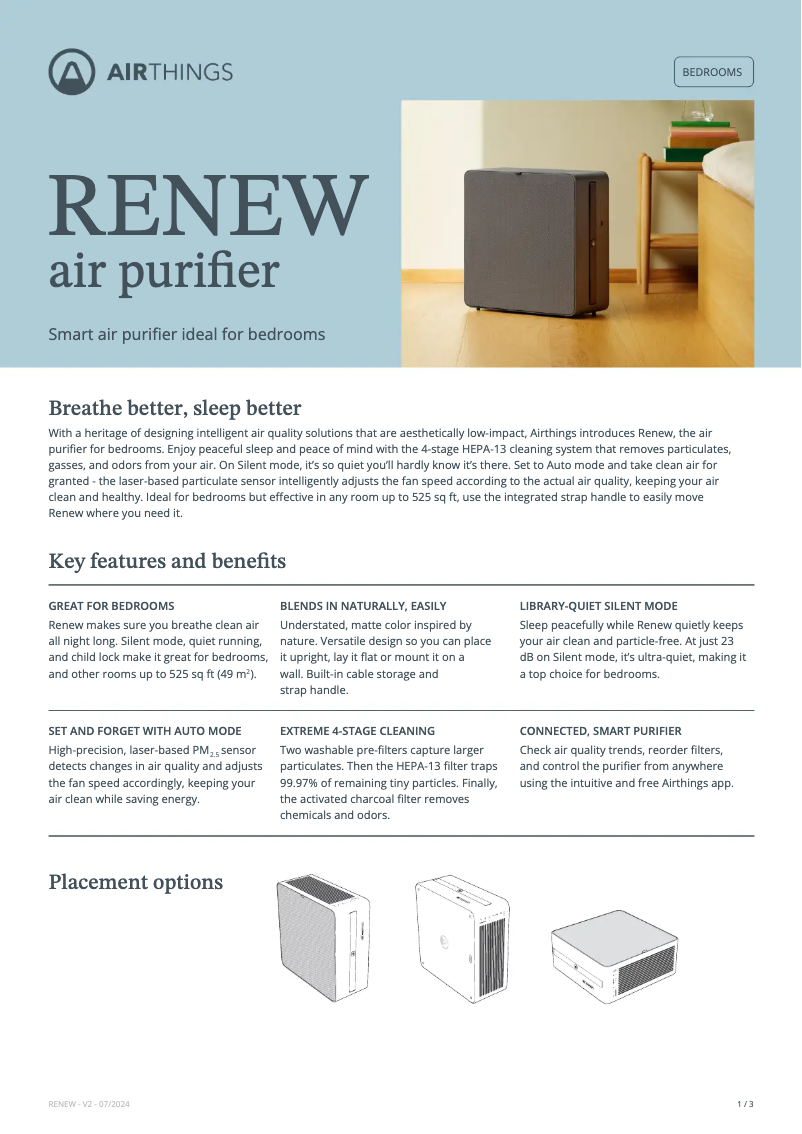 Image de la première page du manuel de l'appareil Renew Duo