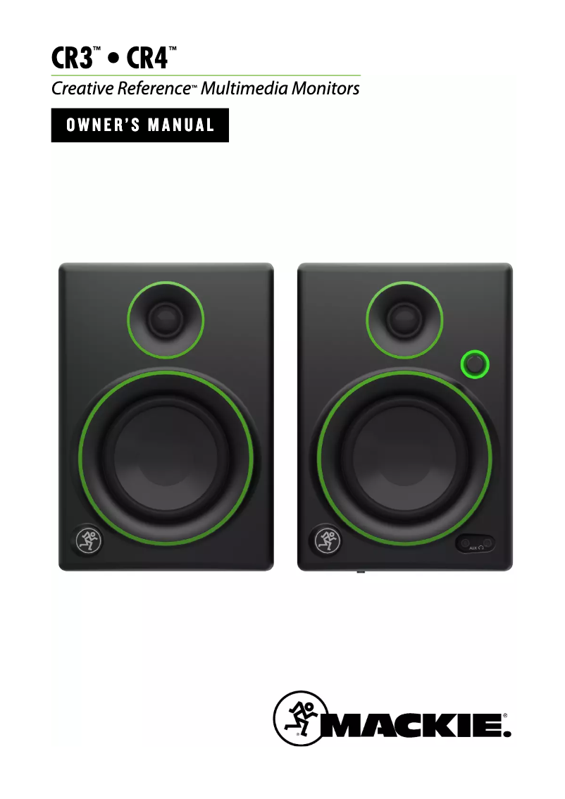 Page n°1 - Manuel utilisateur Mackie CR4