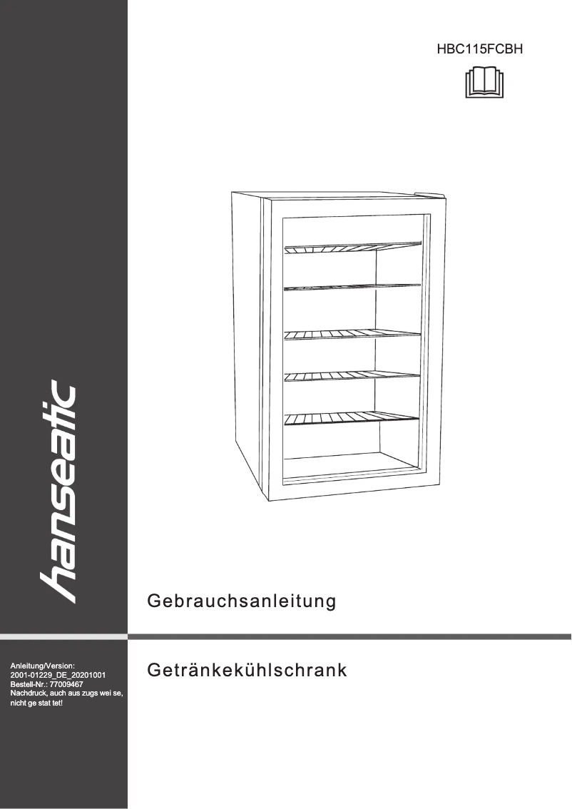 Imagen de la primera página del manual del dispositivo HBC115FCBH