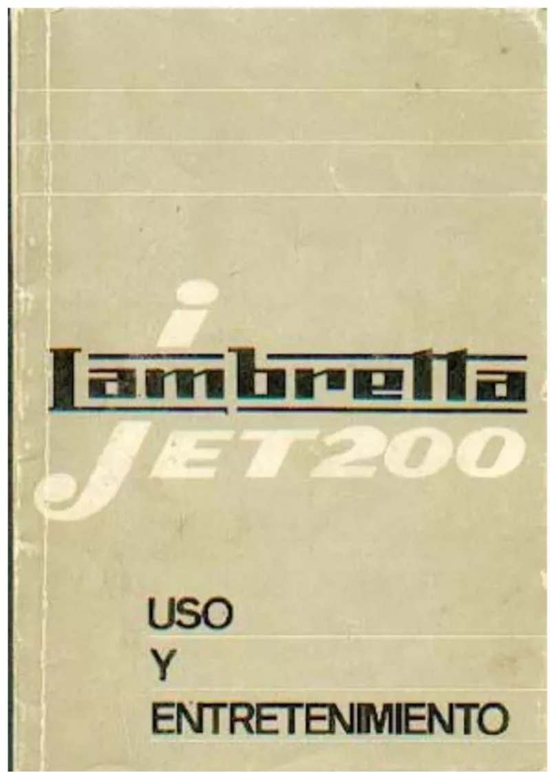Page 1 de la notice Manuel utilisateur Lambretta Jet 200