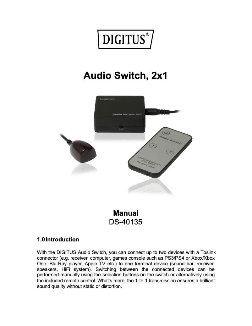 Image de la première page du manuel de l'appareil DS-40135