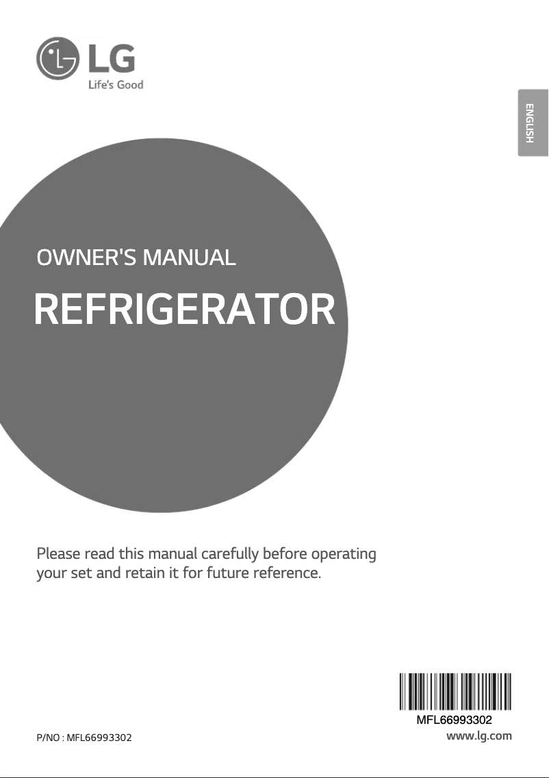 Page 1 de la notice Manuel utilisateur LG GL-B195RSHQ