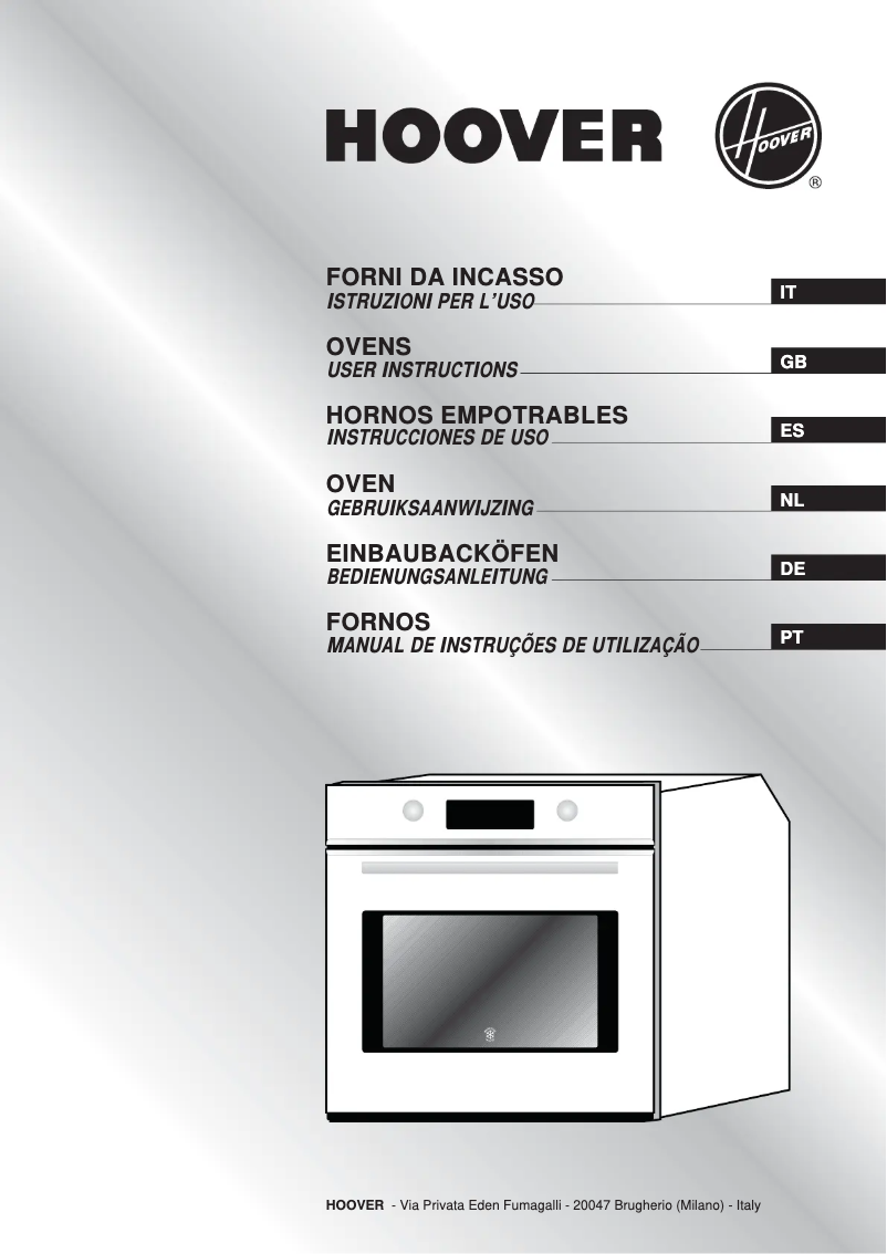 Page n°1 - Manuel utilisateur Hoover HOP455 PX