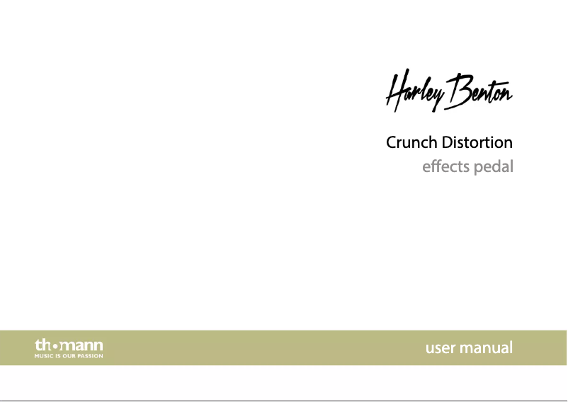 Page n°1 - Manuel utilisateur Harley Benton Crunch Distortion