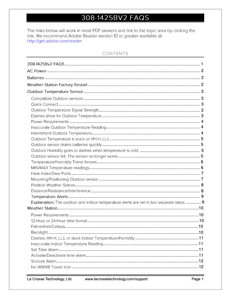 Image de la première page du manuel de l'appareil 308-1425BV2