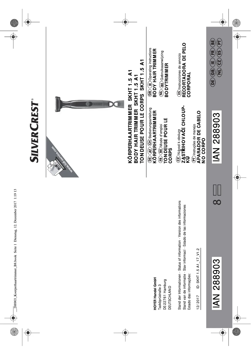 Image de la première page du manuel de l'appareil SKHT 1.5 A1