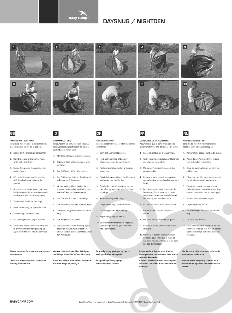 Image de la première page du manuel de l'appareil Daysnug