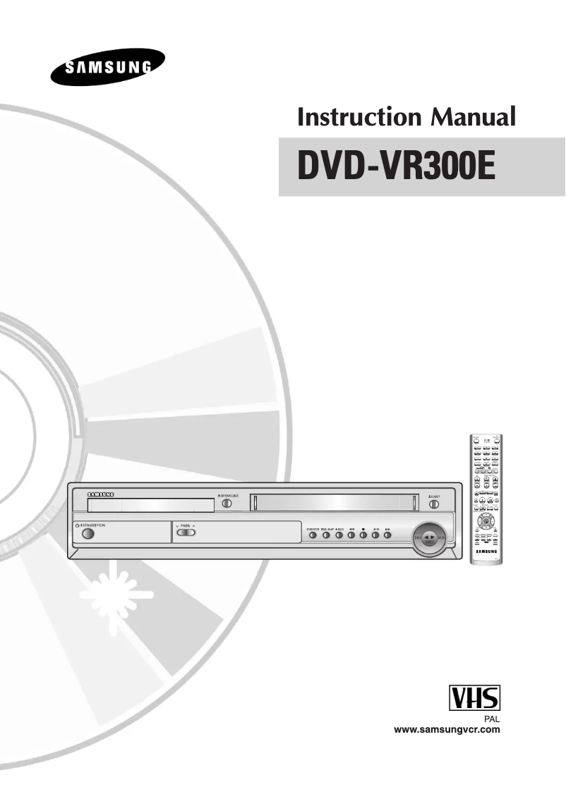Page 1 de la notice Manuel utilisateur Samsung DVD-VR300E