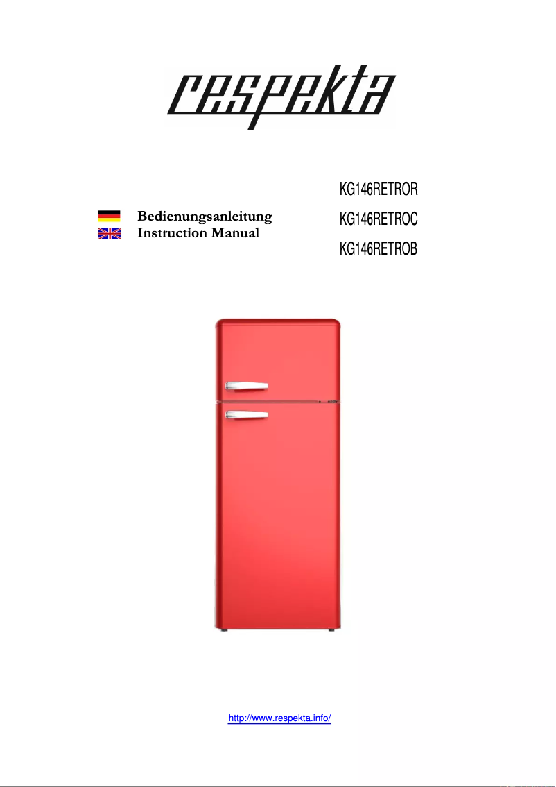 Page 1 de la notice Manuel utilisateur Respekta Milo KG146RETROB