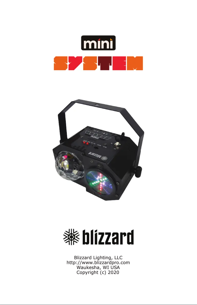 Page 1 de la notice Manuel utilisateur Blizzard Mini System