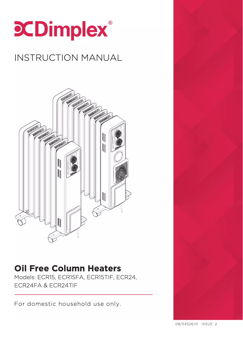Page 1 de la notice Manuel utilisateur Dimplex ECR24TIF