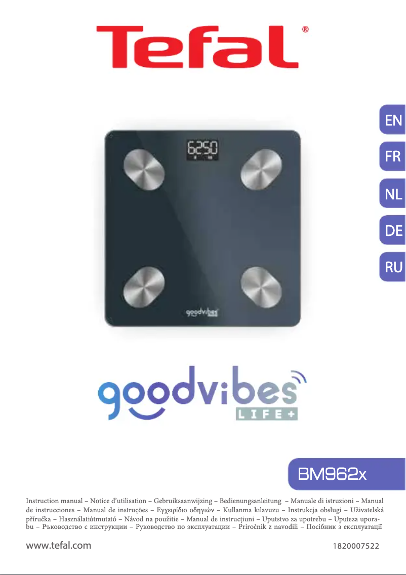 Page n°1 - Manuel utilisateur Tefal Goodvibes Life+ BM9620