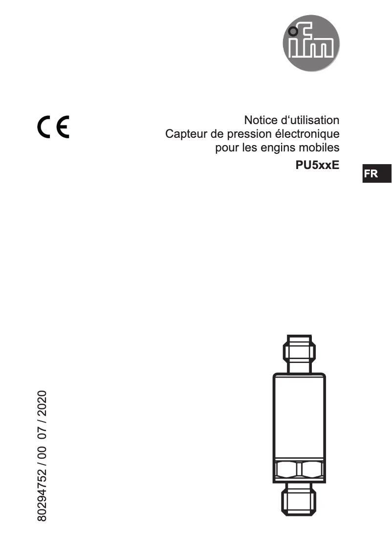Image de la première page du manuel de l'appareil PU501E