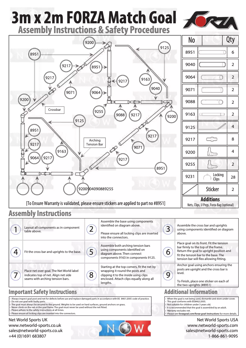 Page 1 de la notice Manuel utilisateur Forza 3x2 Match