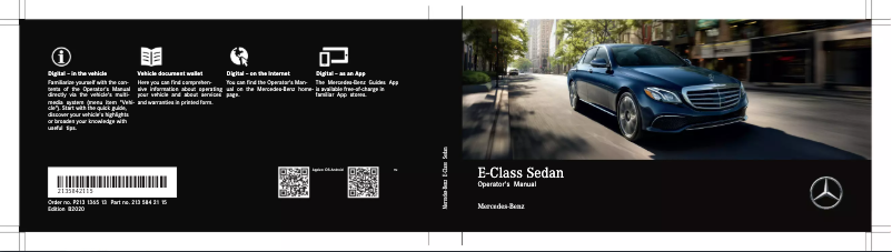 Página 1 del manual Manual de usuario Mercedes-Benz E-Class (2020)