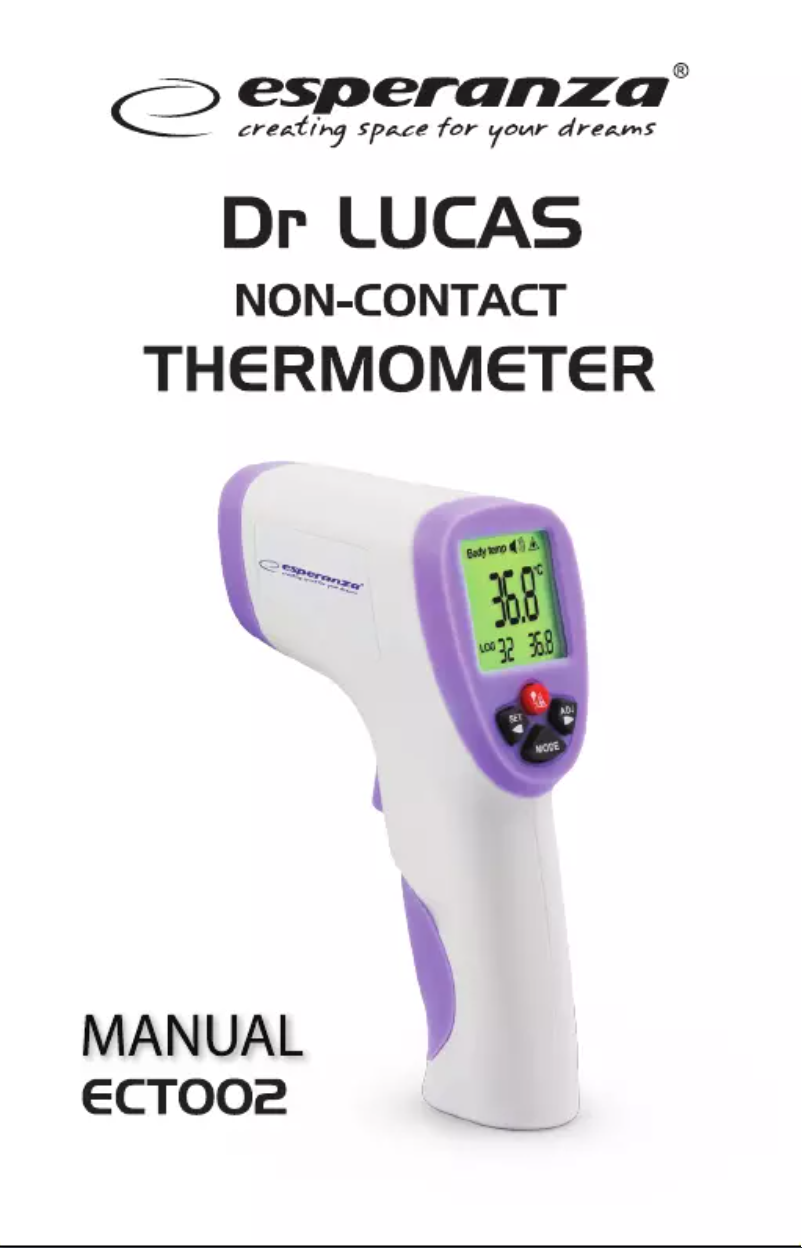 Image de la première page du manuel de l'appareil Dr Lucas ECT002