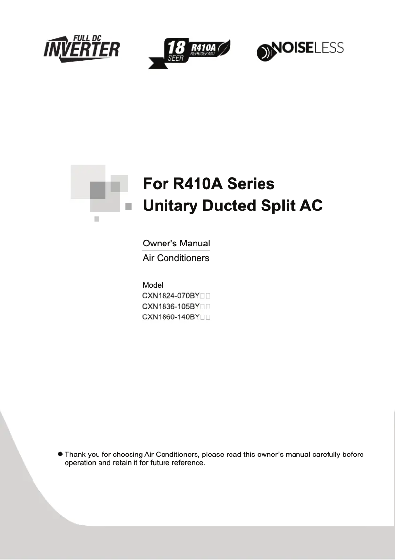 Page 1 de la notice Manuel utilisateur Daizuki CXN1848-120BYC