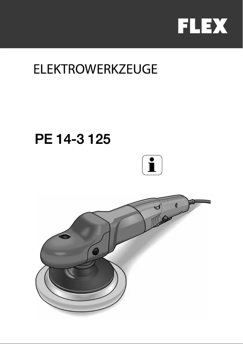 Page n°1 - Manuel utilisateur Flex PE 14-3 125