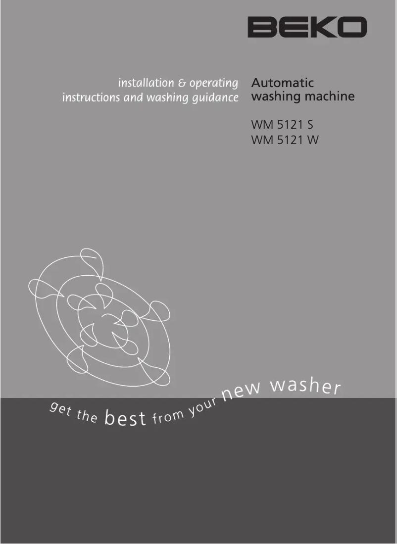 Page n°1 - Manuel utilisateur Beko WM 5121 S