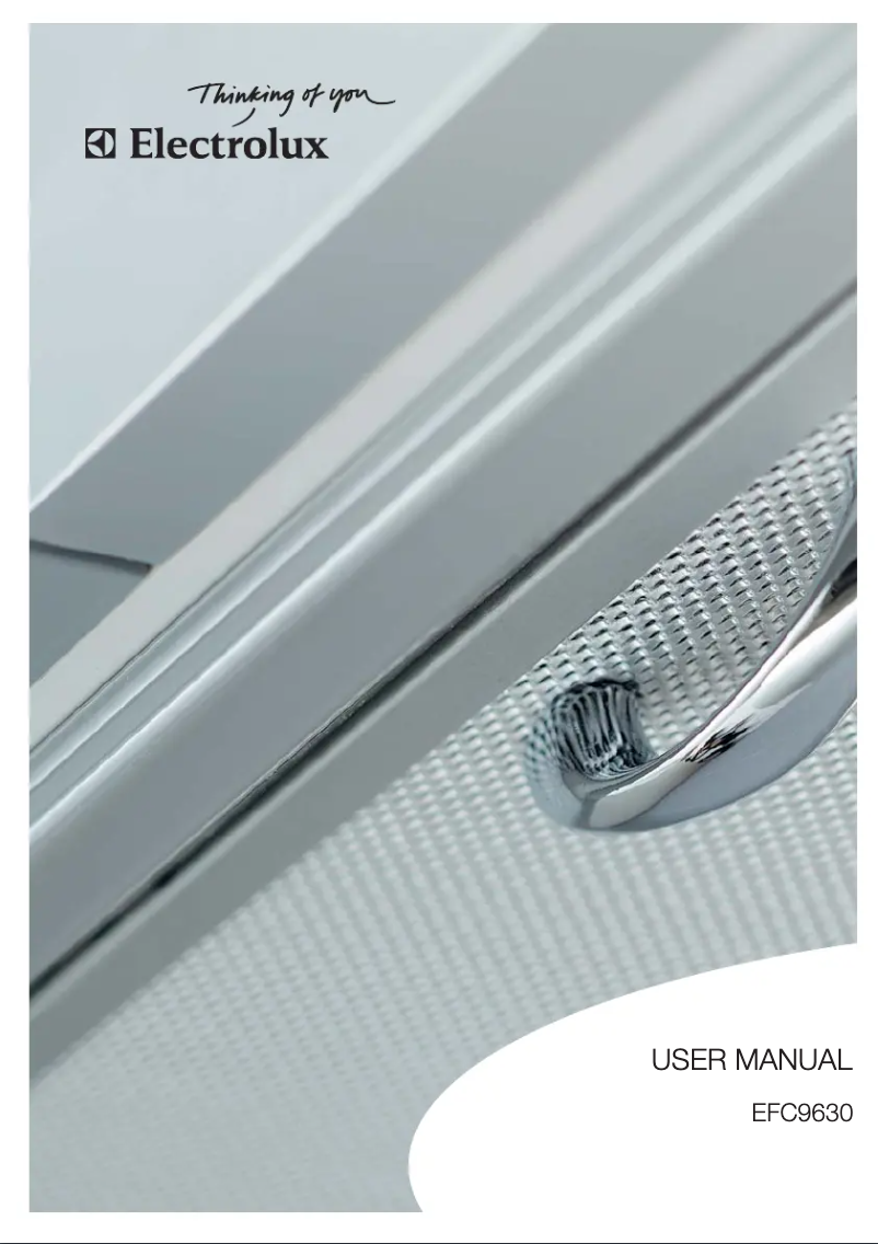 Page n°1 - Manuel utilisateur Electrolux EFC 9630x