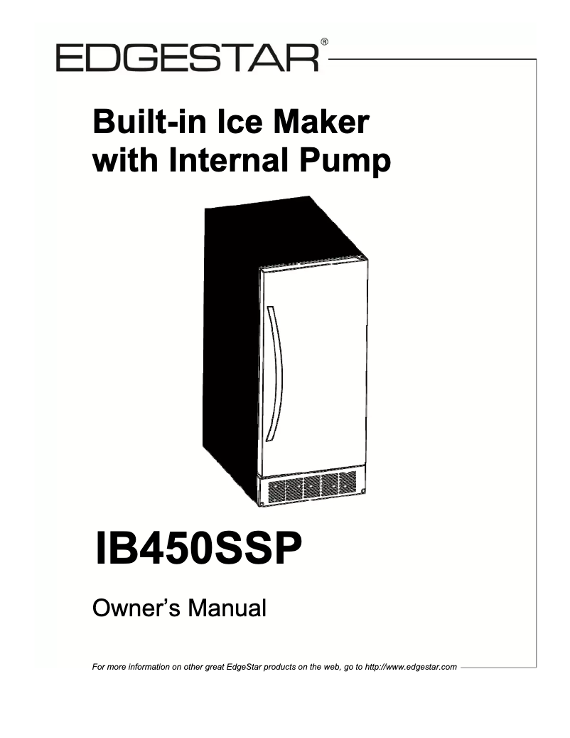 Image de la première page du manuel de l'appareil IB450SSP