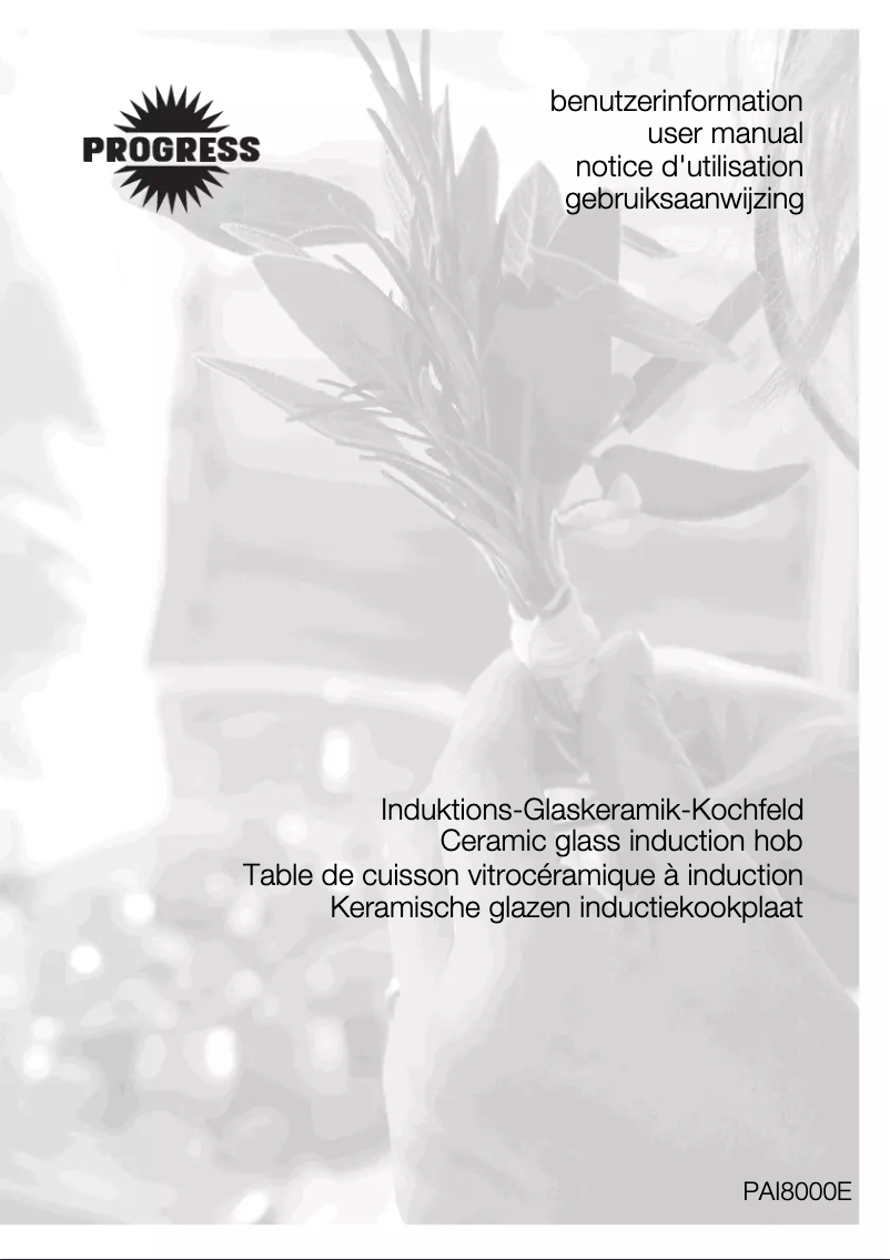 Image de la première page du manuel de l'appareil PAI8000E