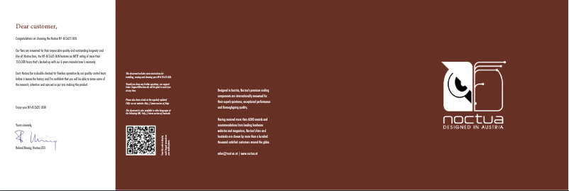 Page n°1 - Manuel utilisateur Noctua NF-A12x25 ULN