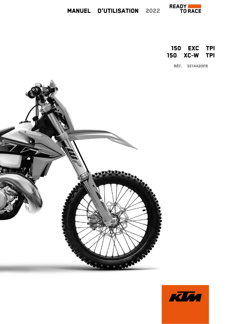 Página 1 del manual Manual de usuario KTM 150 EXC TPI (2022)