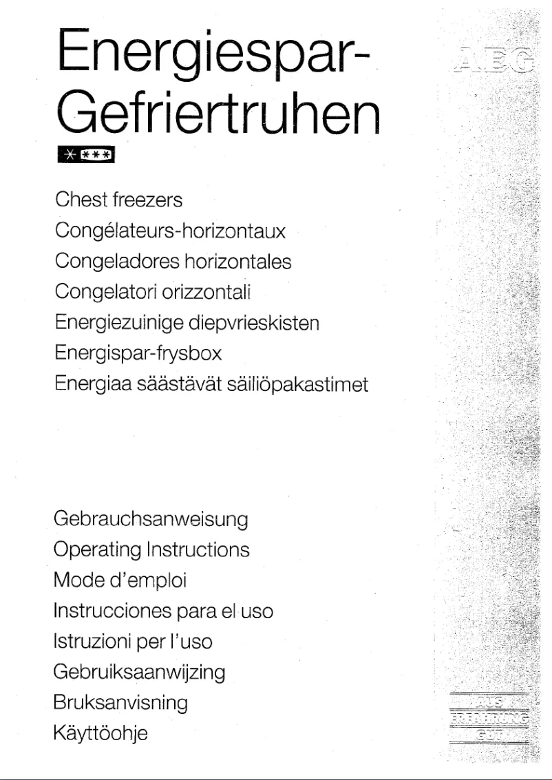 Page n°1 - Manuel utilisateur AEG A2384GT