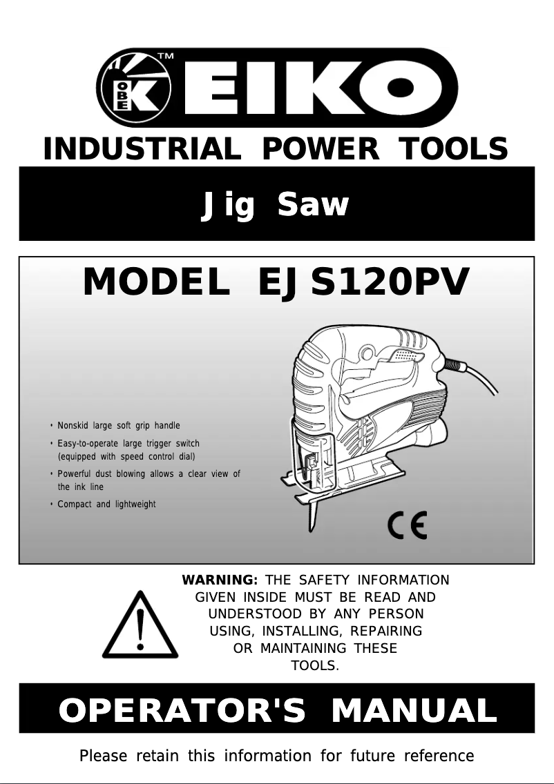 Page 1 de la notice Manuel utilisateur K-Eiko EJS120PV