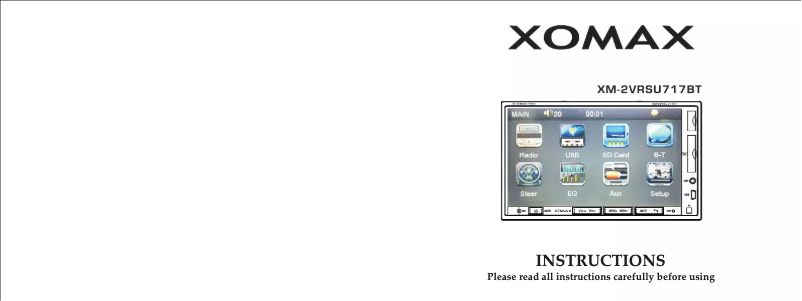 Image de la première page du manuel de l'appareil XM-2VRSU717BT