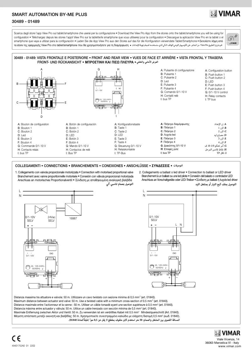Page n°1 - Instructions / montage Vimar 30489