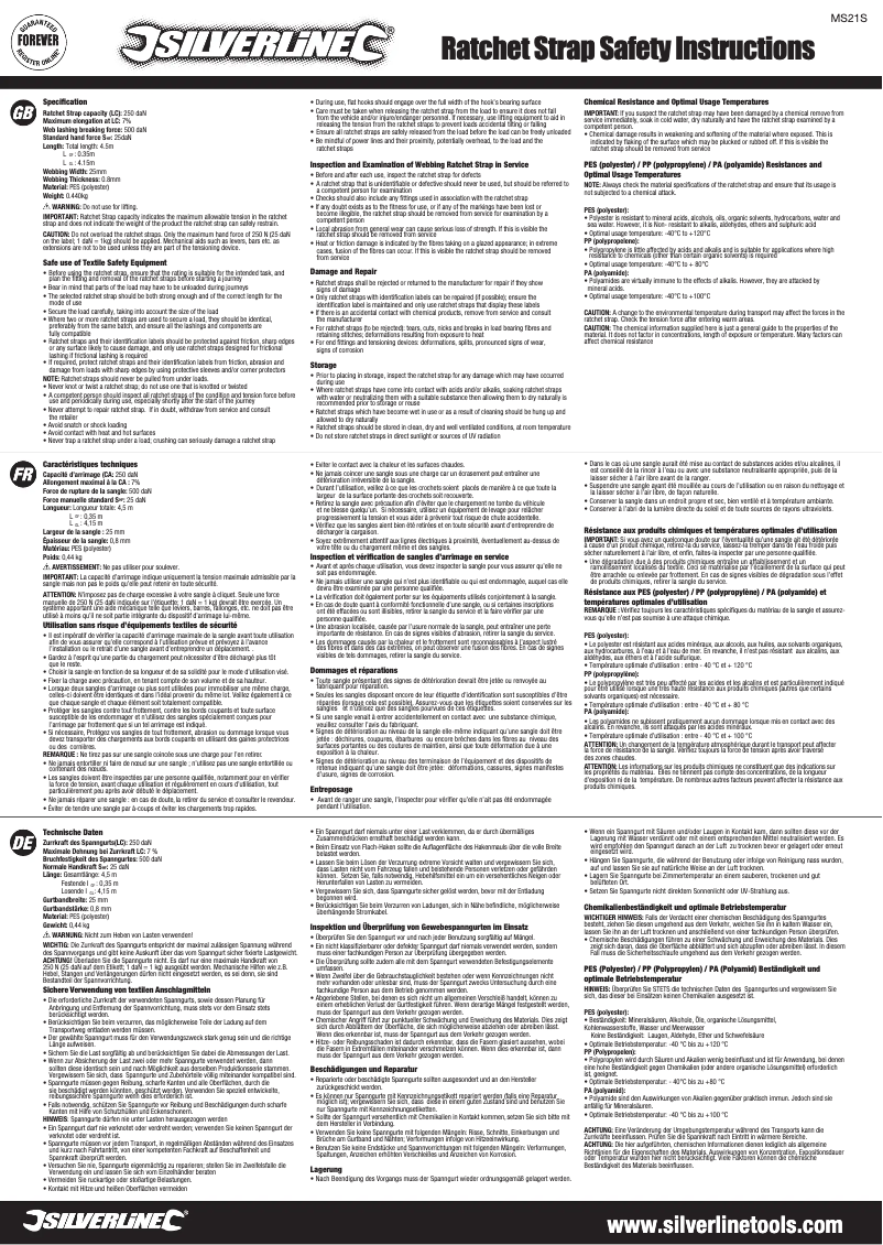 Image de la première page du manuel de l'appareil MS21S