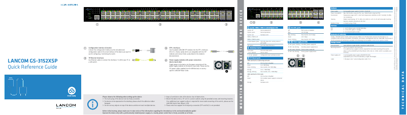 Page n°1 - Manuel utilisateur Lancom GS-3152XSP