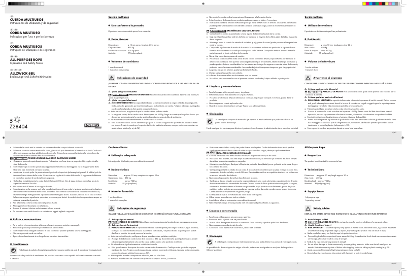 Page n°1 - Manuel utilisateur Powerfix Z28404