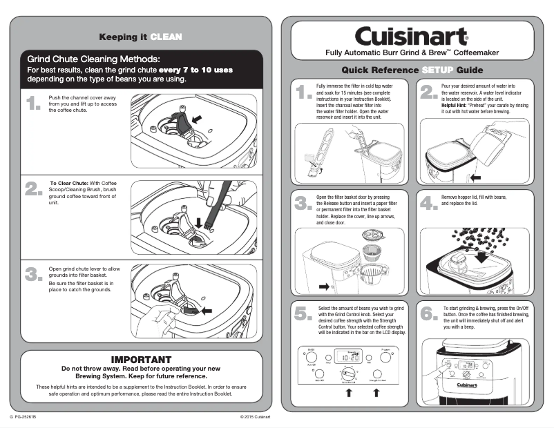 Page n°1 - Manuel utilisateur Cuisinart DGB-700BC