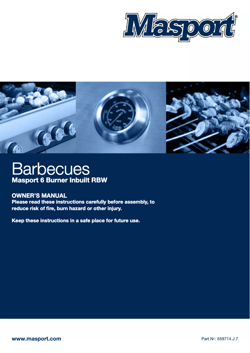 Page n°1 - Manuel utilisateur Masport Super Grande RBW Inbuilt 210