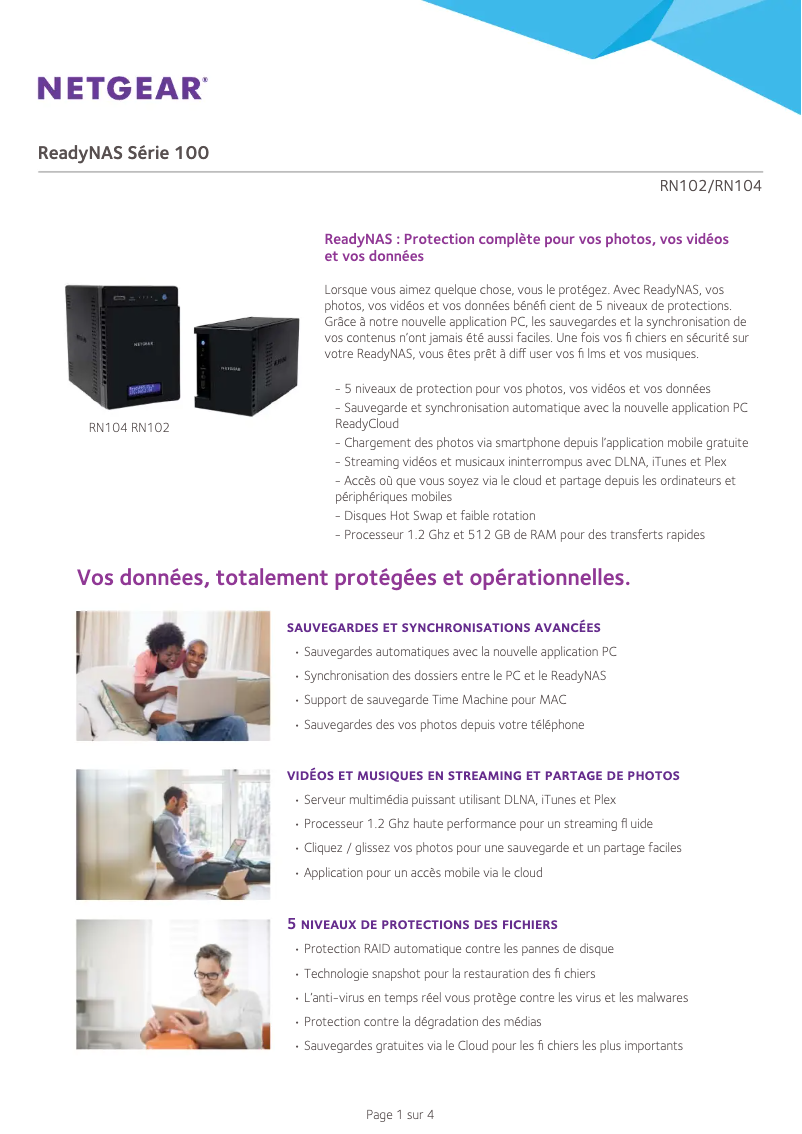 Page n°1 - Fiche technique Netgear ReadyNAS R102