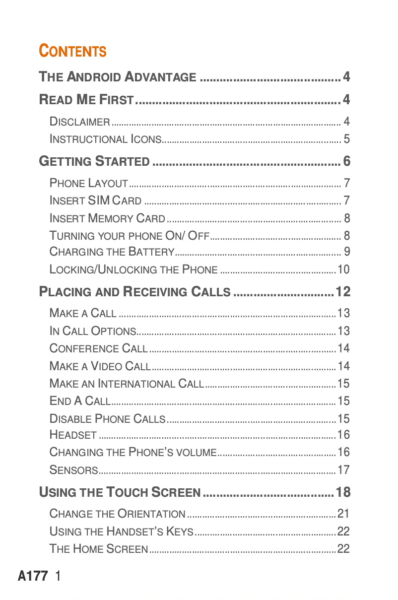 Page 1 de la notice Manuel utilisateur Micromax Canvas Juice A177