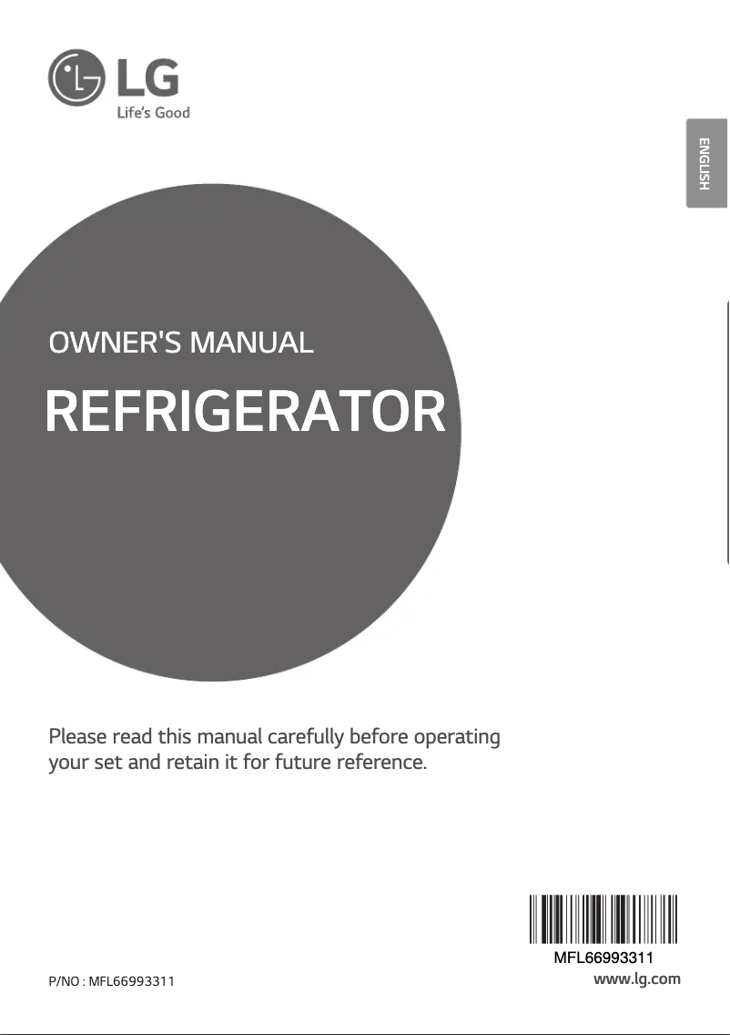 Page 1 de la notice Manuel utilisateur LG GL-B201ASAB