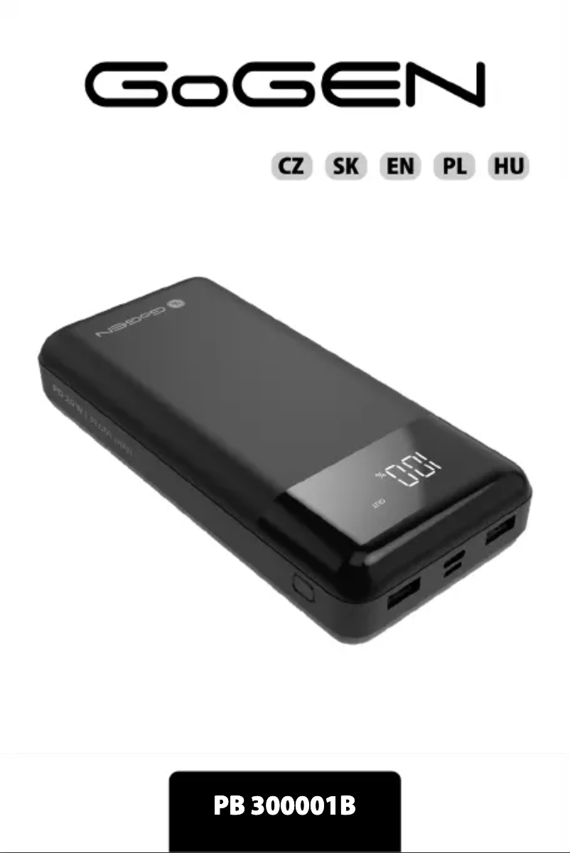 Page 1 de la notice Manuel utilisateur GoGen PB300001B